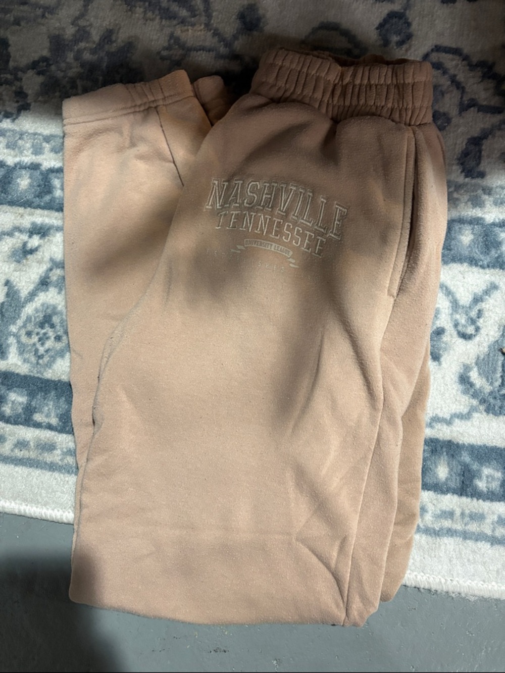 Forever 21 Beige Nashville Tennessee Track Joggers